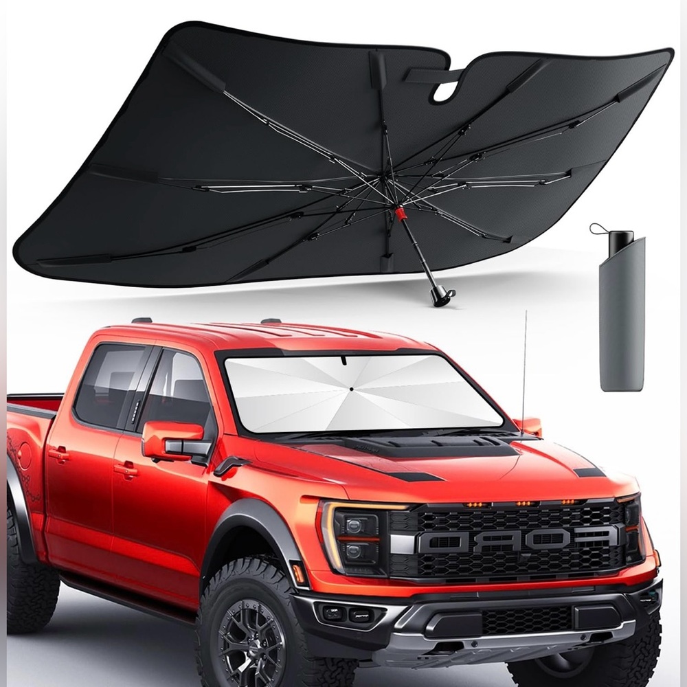 DMJN Car Umbrella Sun Shade with Nano-Ice Coating – UV Protection, Large - NWT